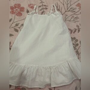 Charming White Kids Casual Dress